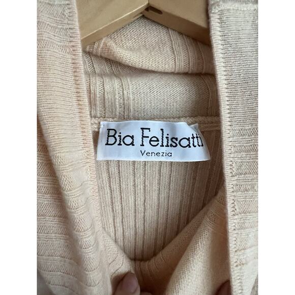 Itialian Wool And Cashmere Cream Colored Sweater Italy Venezia - Picture 3 of 8